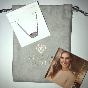 NWT Kendra Scott Elisa Rose Quartz in Silver